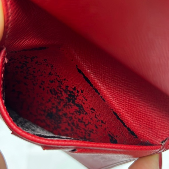 Auth. Louis Vuitton Epi Leather Porte Billes Compact Red Wallet Vintage France - Picture 14 of 17